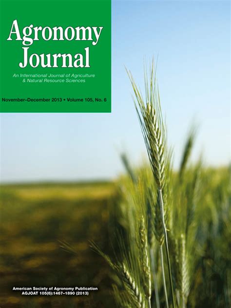 Agronomy Journal: Vol 105, No 6