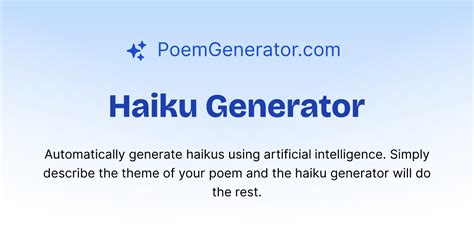 AI Haiku Generator – Poetry Tips