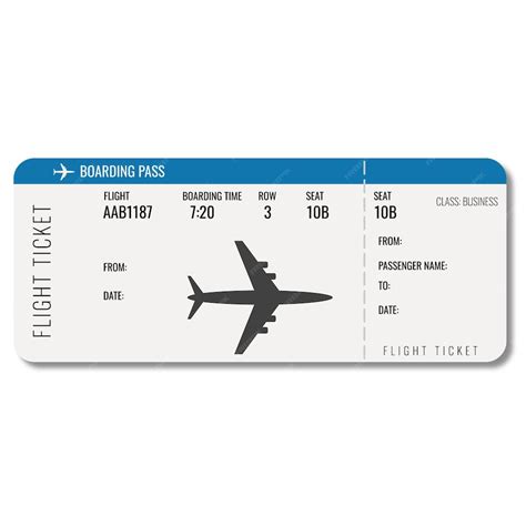 Premium Vector | Airplane ticket passenger ticket vector illustration