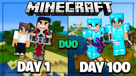 We Survived 100 Days in Minecraft on an Island - Duo Survival and Here ...