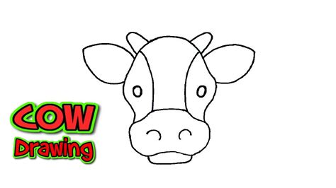 Cow Face Drawing Cartoon | Drawing Ideas