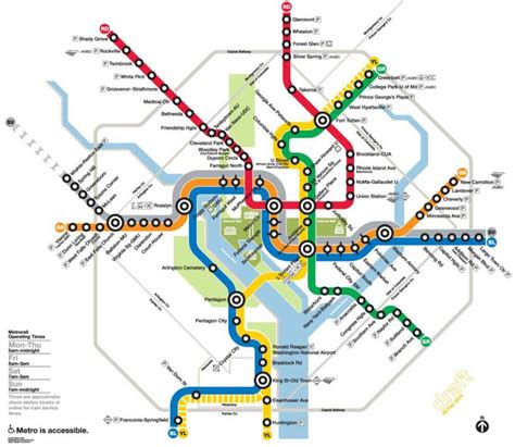 Dc metro rail map - Washington dc metro rail map (District of Columbia ...