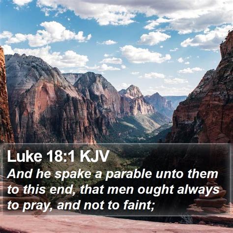 Luke 18:1 KJV Bible Verse Images