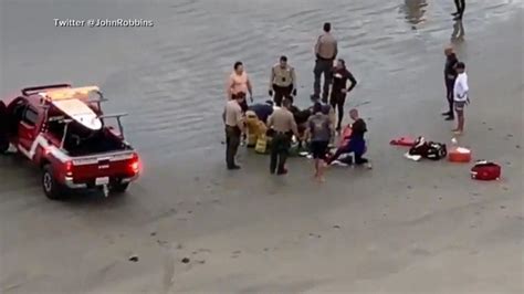 Teen hospitalized after shark attack near San Diego, California Video ...