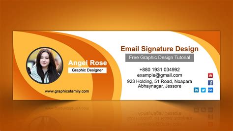 Email Signature Photoshop Template