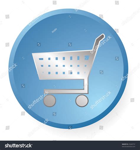 Shopping Cart Icon Blue Stock Vector 25260772 - Shutterstock