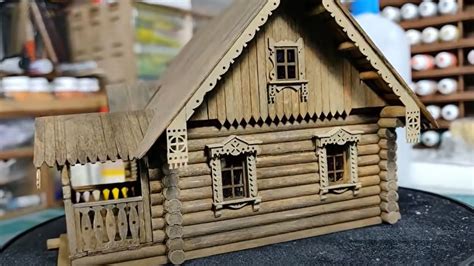 Build Your Own Scale Model Wooden Log Cabin House