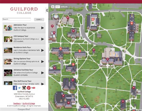 Guilford College Campus Map – Map Vector