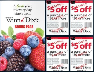 Get 12 - $5 off Winn Dixie Coupons in Enjoy the City Book :: Southern ...