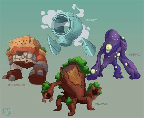 Regisky, Regiground, Regitox and Regiroot by VincenzoNova | Pokemon ...