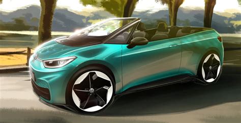 Volkswagen reveal sketches of a potential convertible ID.3 electric car