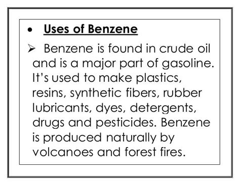 Benzene Uses In Everyday Life - Trending US