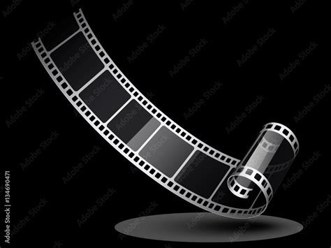 Film reel background. Realistic film roll. Movie film recording ...