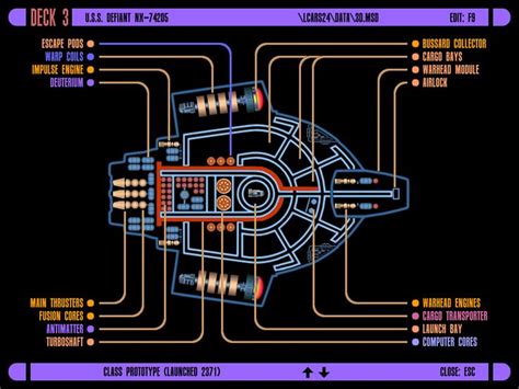 USS Defiant Deck plan schematics #ussdefiant #startrek #michaelokuda ...