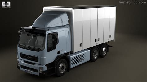 360 view of Volvo FE hybrid Box Truck 2014 3D model - Hum3D store