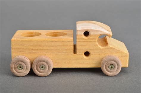 Coche de madera camión juguete hecho a mano ecológico original para ...