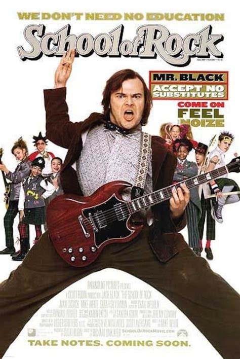 Magnet School of Rock Jack Black movie poster magnet rock and roll ...