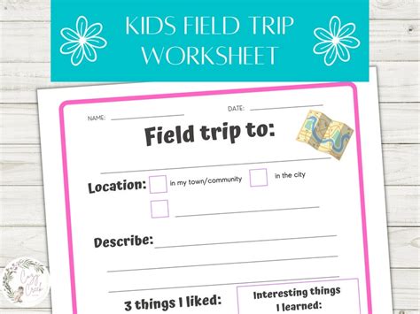 Kids Field Trip Worksheet Printable Field Trip Question Worksheet ...