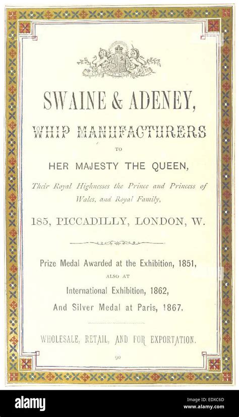 LONDON ILLUSTRATED p1.142 ADS. - SWAINE & ADENEY Stock Photo - Alamy