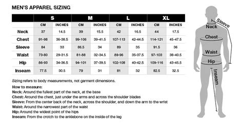 Clothing Size Chart