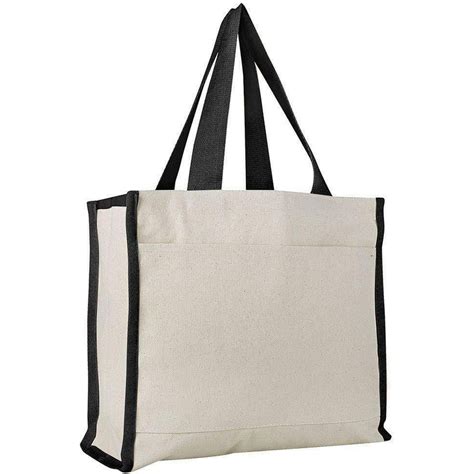 Wholesale Canvas Tote Bags with Front Pocket and Full Gusset – BagzDepot™