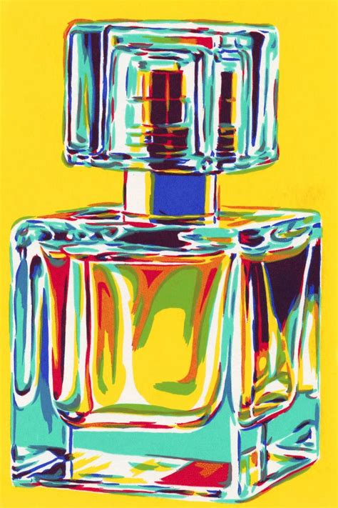 Perfume bottle painting Fashion original pop art colorful artwork ...