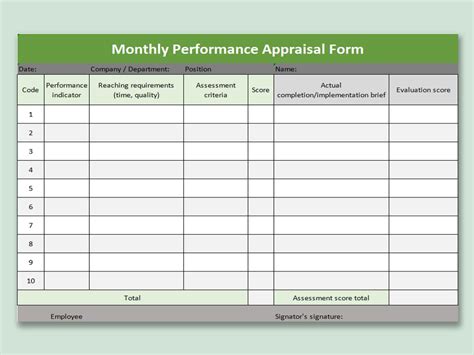 Excel Kpi Template