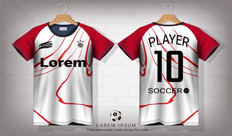 Soccer jersey and t-shirt sport mockup template, Graphic design for ...