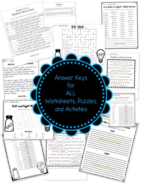 Be the Salt and the Light Worksheet & Activity Pack | Made By Teachers