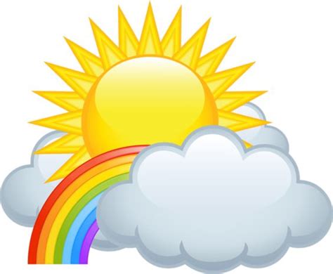 SUN CLOUD RAINBOW CLIPART - 24px Image #16