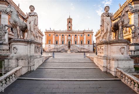 Capitolium Hill (Piazza del Campidoglio) in Rome, Italy. Rome ...