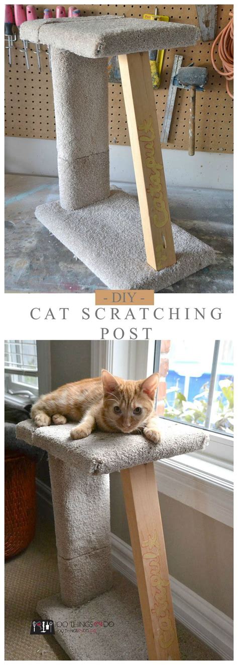 DIY Cat Scratching Post - Easy DIY | Diy cat scratching post, Diy cat ...