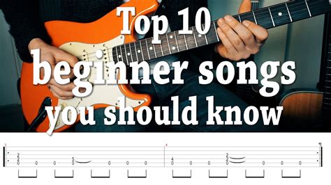 Top 10 fun, "easy" guitar songs you should know! with TABS - Guitar ...