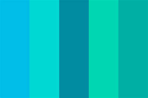 Between blue and green Color Palette