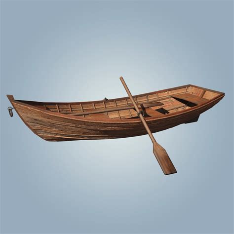 Wooden boat 3D Model $29 - .max .c4d .fbx .obj - Free3D