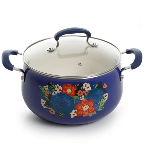 The Pioneer Woman Dazzling Dahlias Ceramic Nonstick 10-Piece Cookware ...