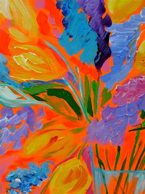 My Cup Runneth Over 18x14 original art flower painting | Etsy