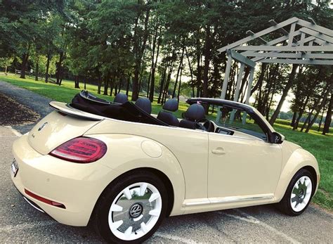 Beige Volkswagen Beetle Convertible