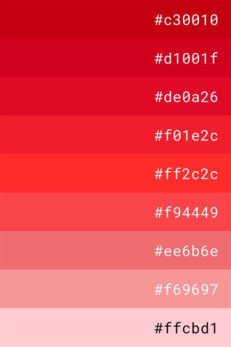 Red Color Palette | Hex Codes | Color Palette Challenge