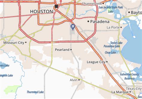 MICHELIN Pearland map - ViaMichelin