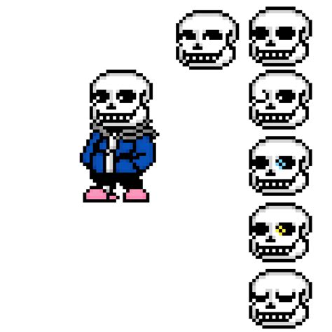 Pixilart - deltarune sans sprite by BlueboxDude