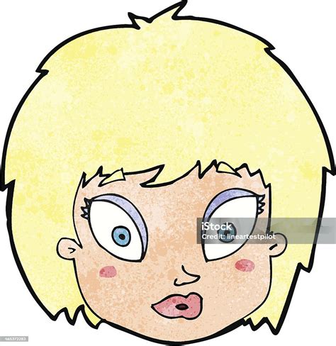 Cartoon Surprised Female Face Stock Illustration - Download Image Now ...