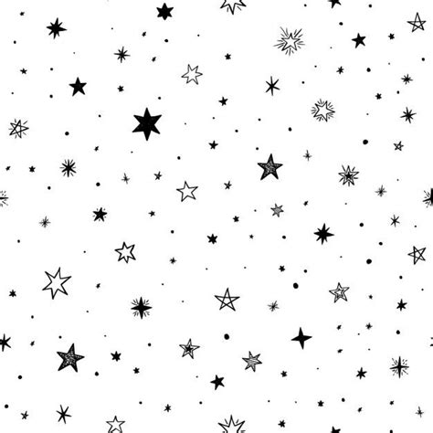 Seamless Pattern with Handdrawn Stars