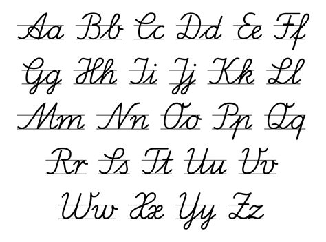 Cursive Letters Uppercase And Lowercase