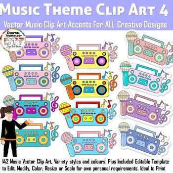 Music Clip Art 4, Media Vector Clip Art, Music Icon Clip Art, Teacher ...