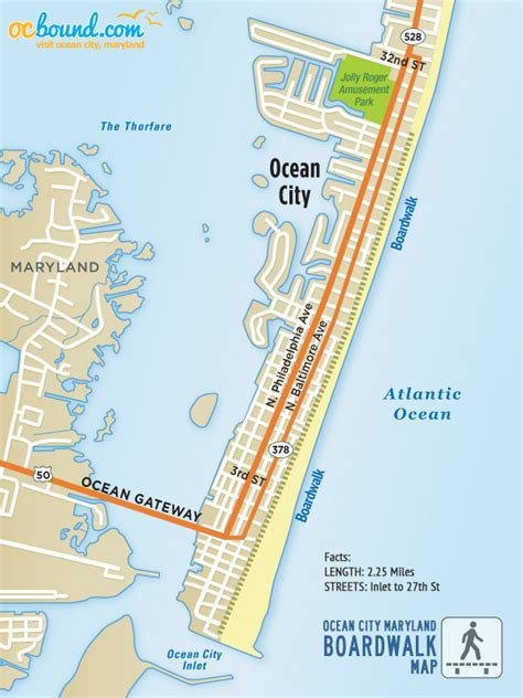 Ocean City, MD Boardwalk Map - Ocean City, MD | OCbound.com