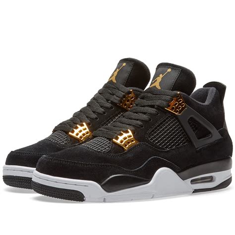 Nike Air Jordan 4 Retro 'Royalty' Black, Metallic Gold & White | END. (AU)