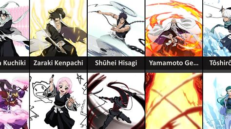 All Shinigami and Their Zanpakuto Spirit in Bleach - YouTube