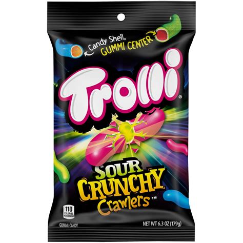 Trolli Sour Crunchy Crawlers Gummi Worms Candy Bag, 6.3 Oz - Walmart ...