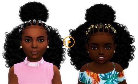 Alicia Hair // sims 4 cc // contenu personnalisé enfants noirs ...